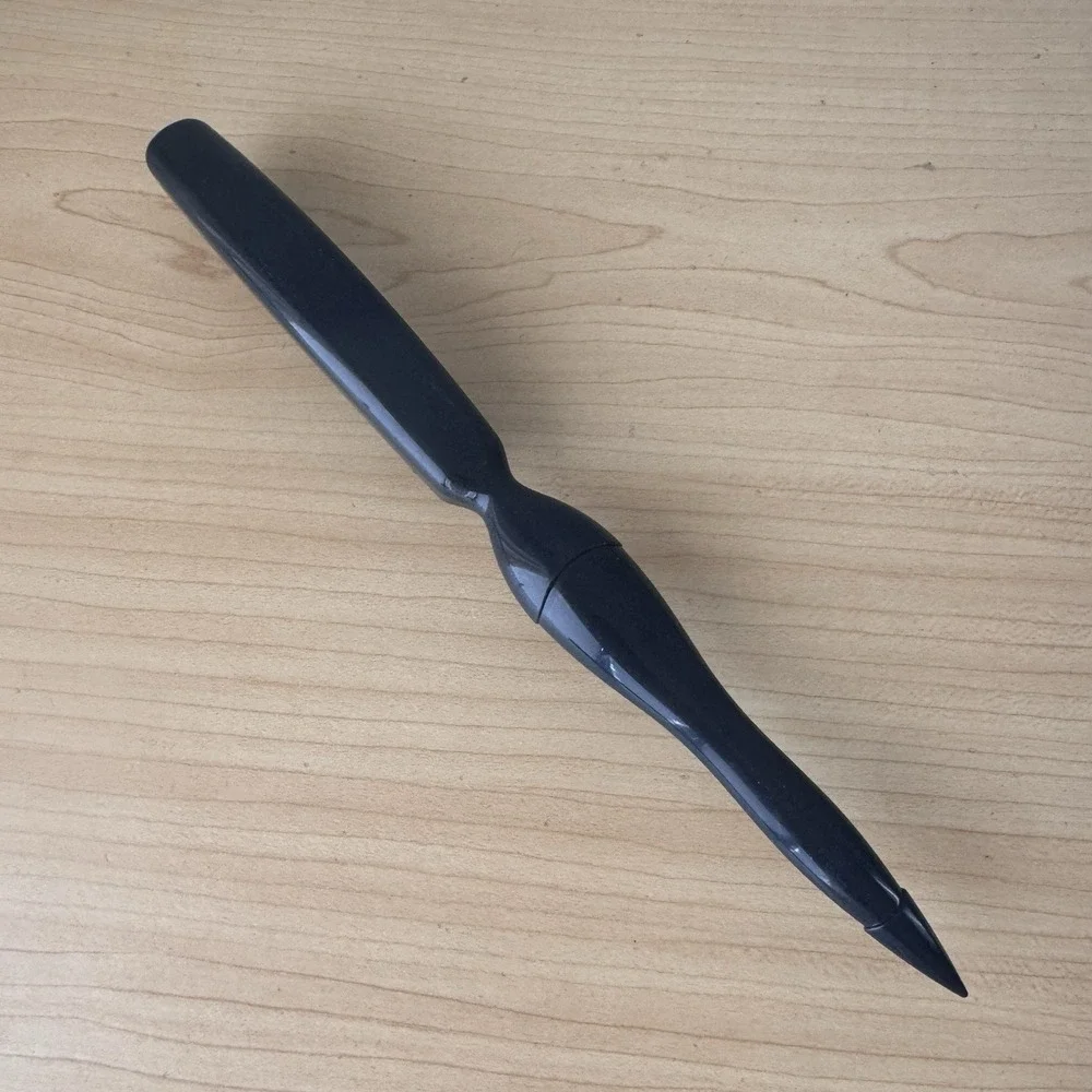 Vtg‎ Goody Hair Brush Gray Skinny Plastic Volumizing Nylon Bristle Long Teaser